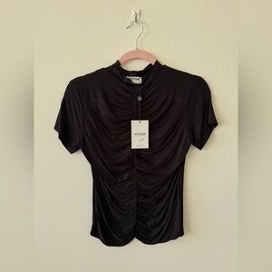 LNA | Black Ruched Top